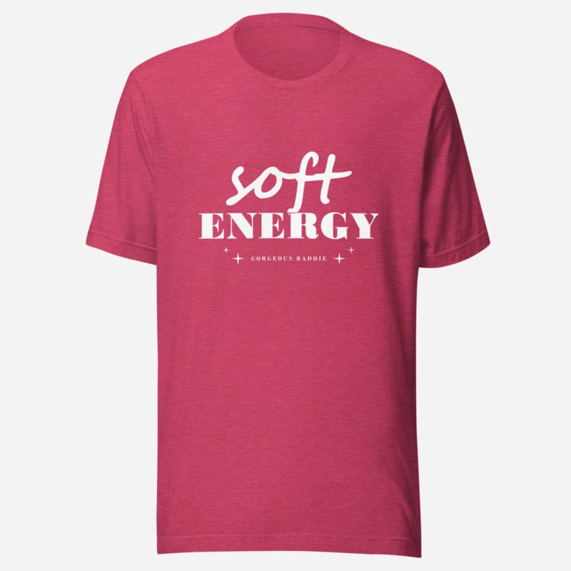 Gorgeous Baddie Soft Energy Lux Tee in Heather Raspberry