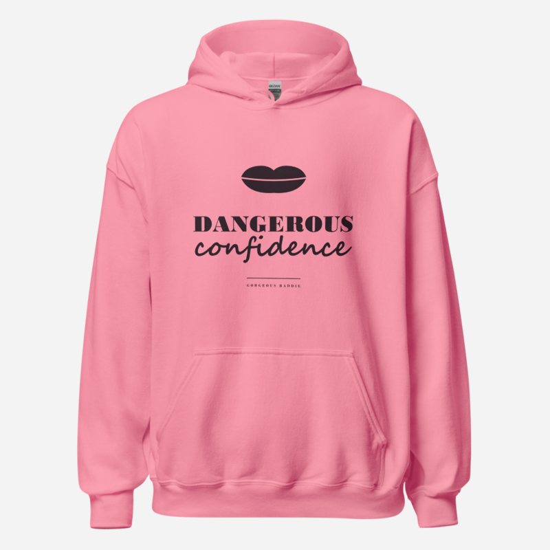 Gorgeous Baddie Dangerous Confidence Lux Hoodie in Azalea