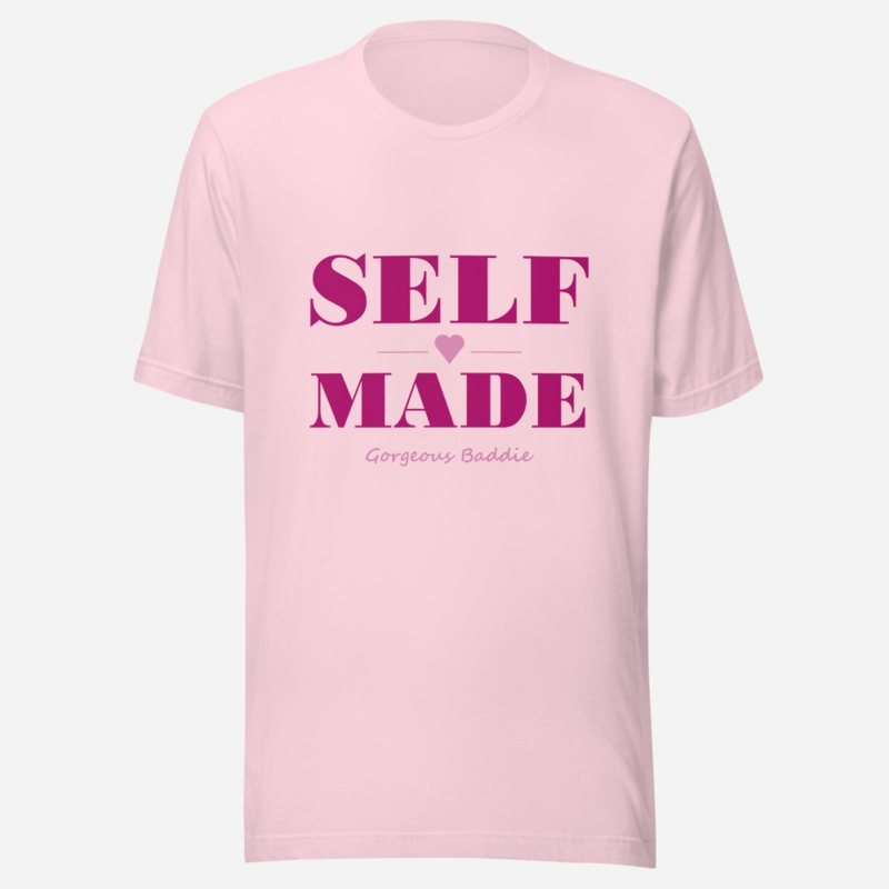 Gorgeous Baddie Self Made Lux Tee Soft Pink