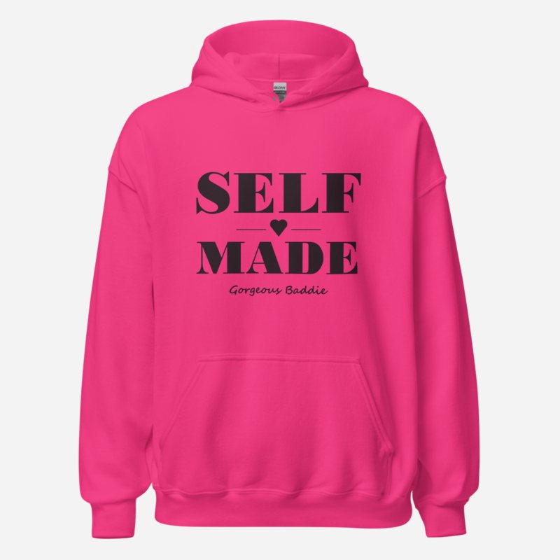 Gorgeous Baddie Self Made Lux Hoodie in Heliconia