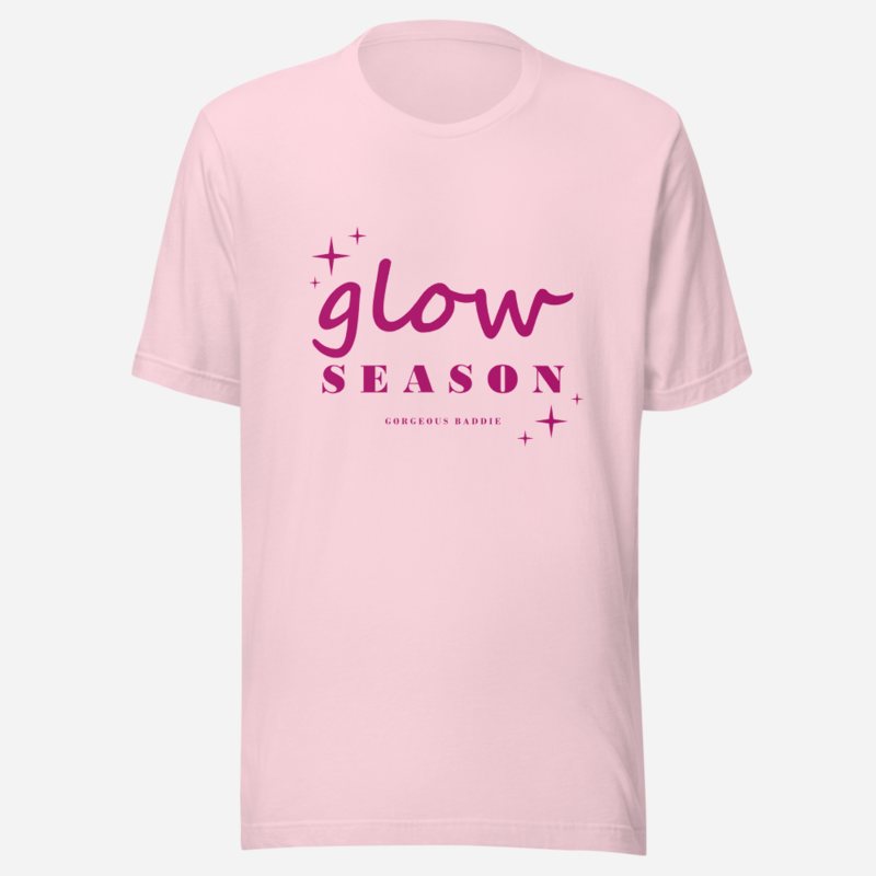 Gorgeous Baddie Glow Season Lux Tee Soft Pink