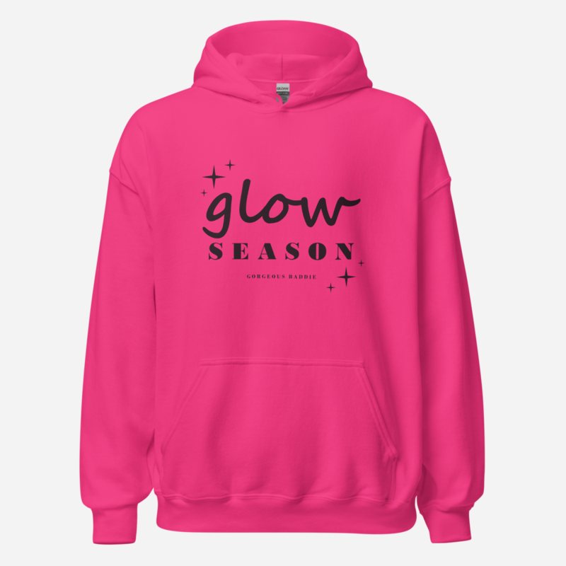 Gorgeous Baddie Glow Season Lux Hoodie in Heliconia
