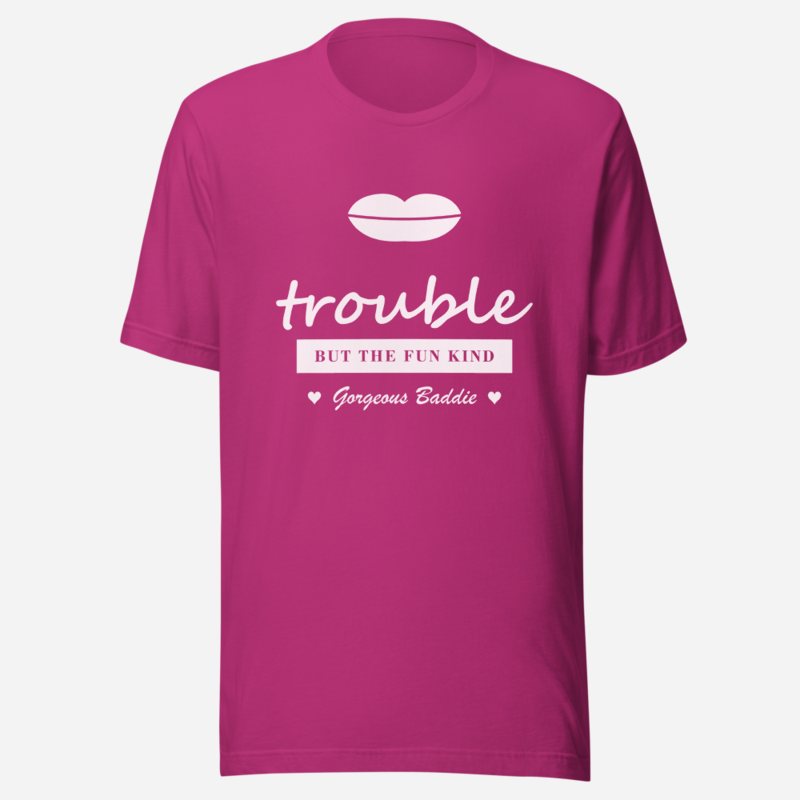 Gorgeous Baddie Trouble, But The Fun Kind Love Notes Tee