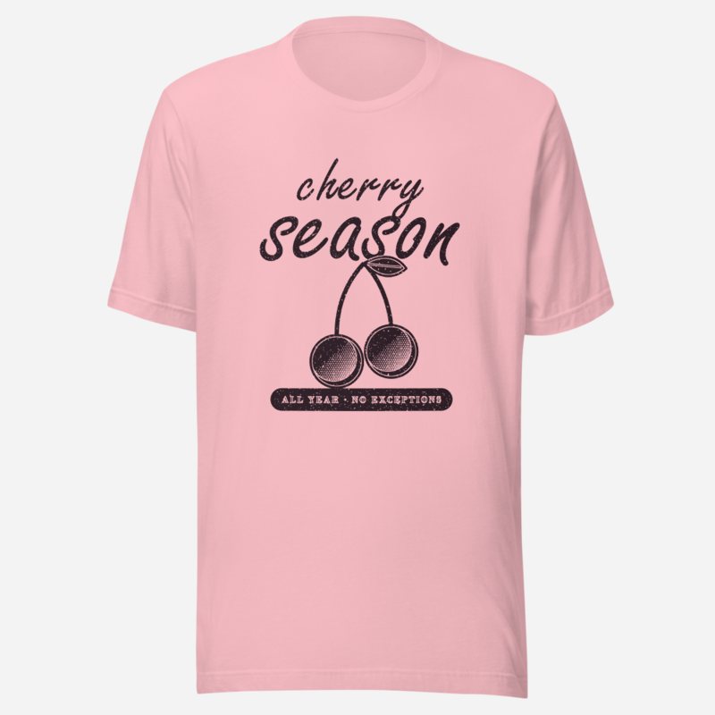 Gorgeous Baddie Cherry Season All Year Boutique Tee Pink