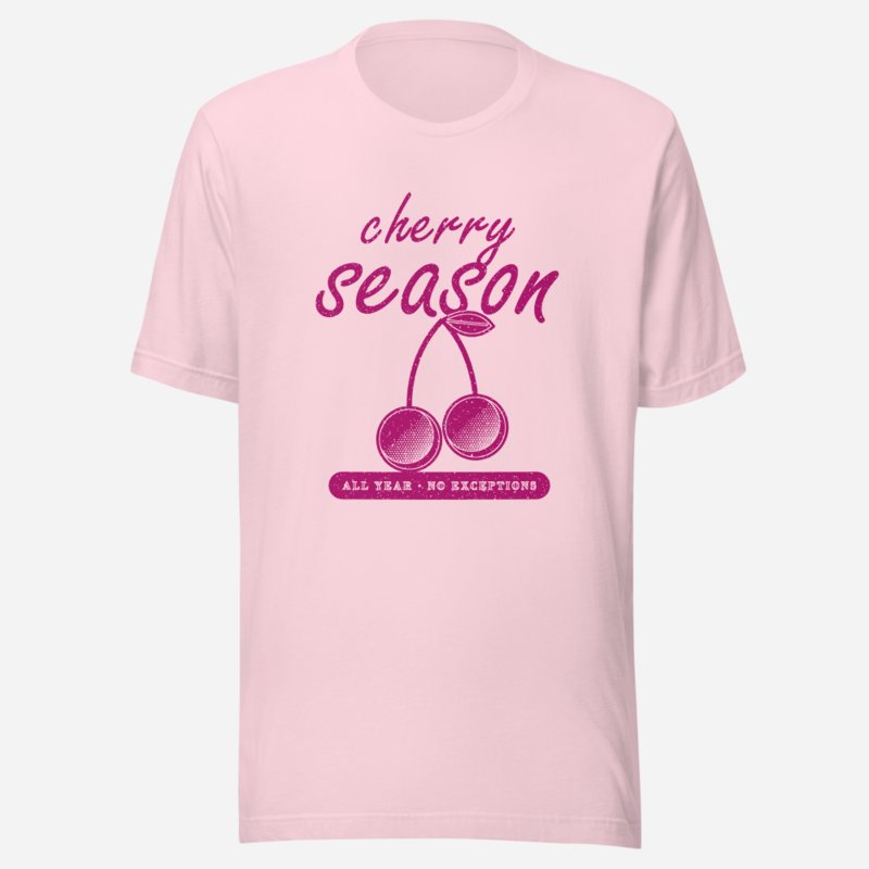 Gorgeous Baddie Cherry Season All Year Boutique Tee Soft Pink