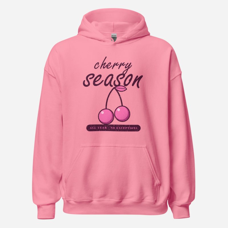 Gorgeous Baddie Cherry Season All Year Boutique Hoodie White Azalea