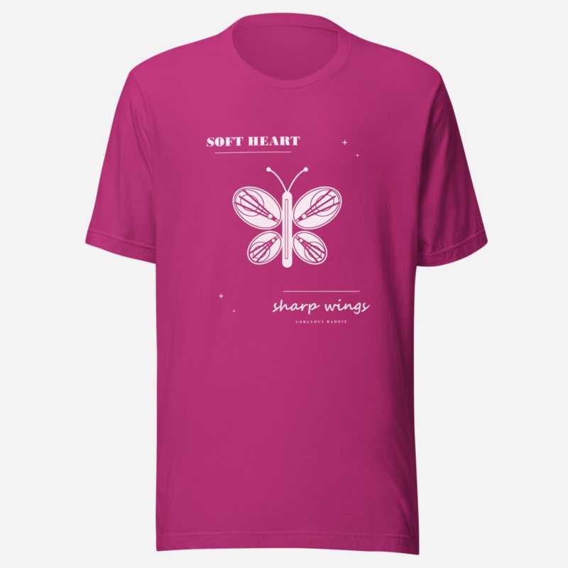Gorgeous Baddie Soft Heart Sharp Wings Boutique Tee