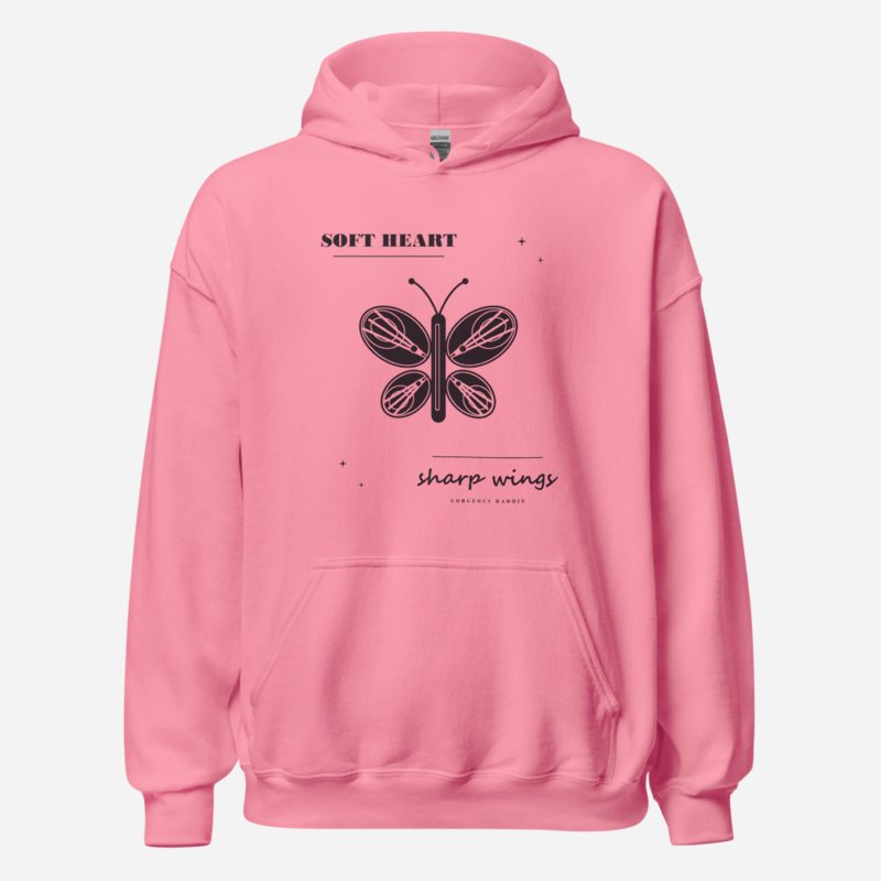 Gorgeous Baddie Soft Heart Sharp Wings Boutique Hoodie Azalea