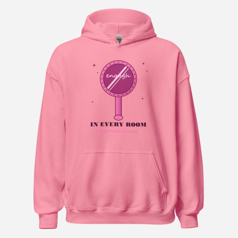 Gorgeous Baddie Enough In Every Room Boutique Hoodie White Azalea
