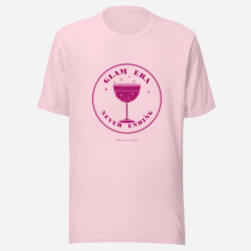 Gorgeous Baddie Glam Era Never Ending Boutique Tee Soft Pink