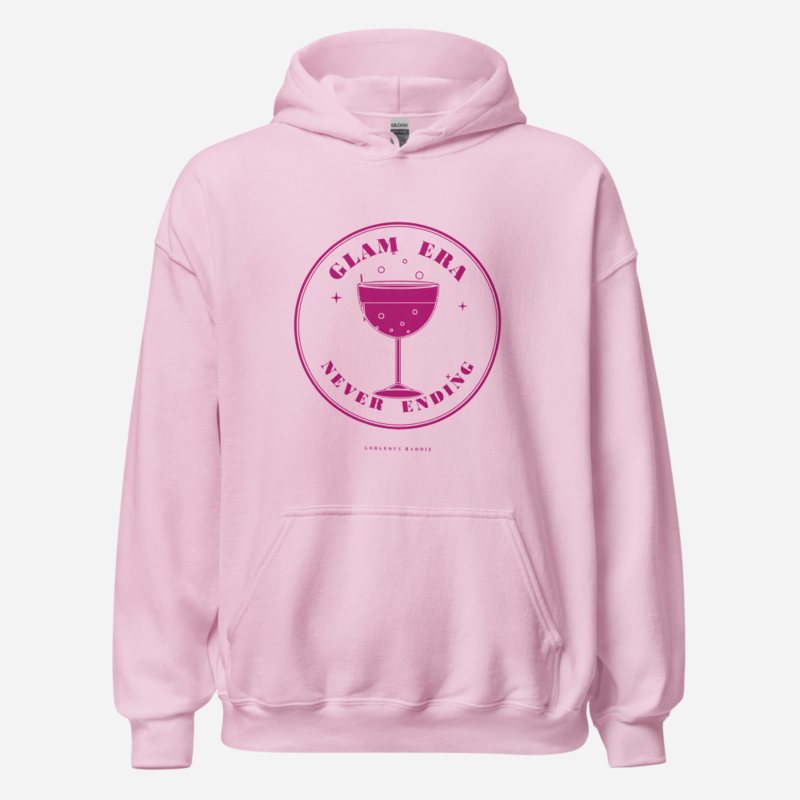 Gorgeous Baddie Glam Era Never Ending Boutique Hoodie Light Pink