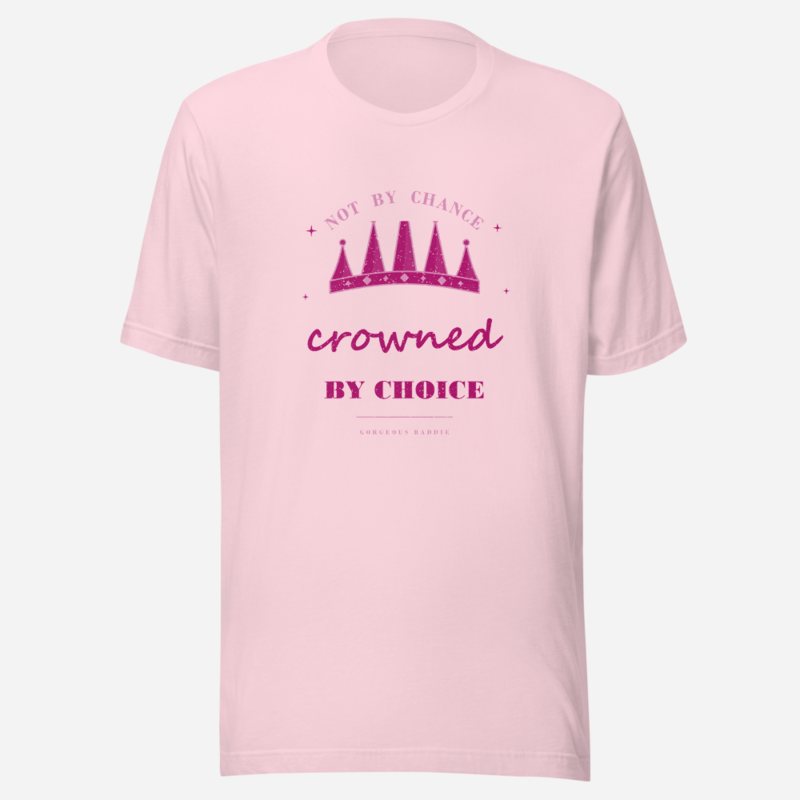 Gorgeous Baddie Crowned By Choice Boutique Tee in Soft Pink