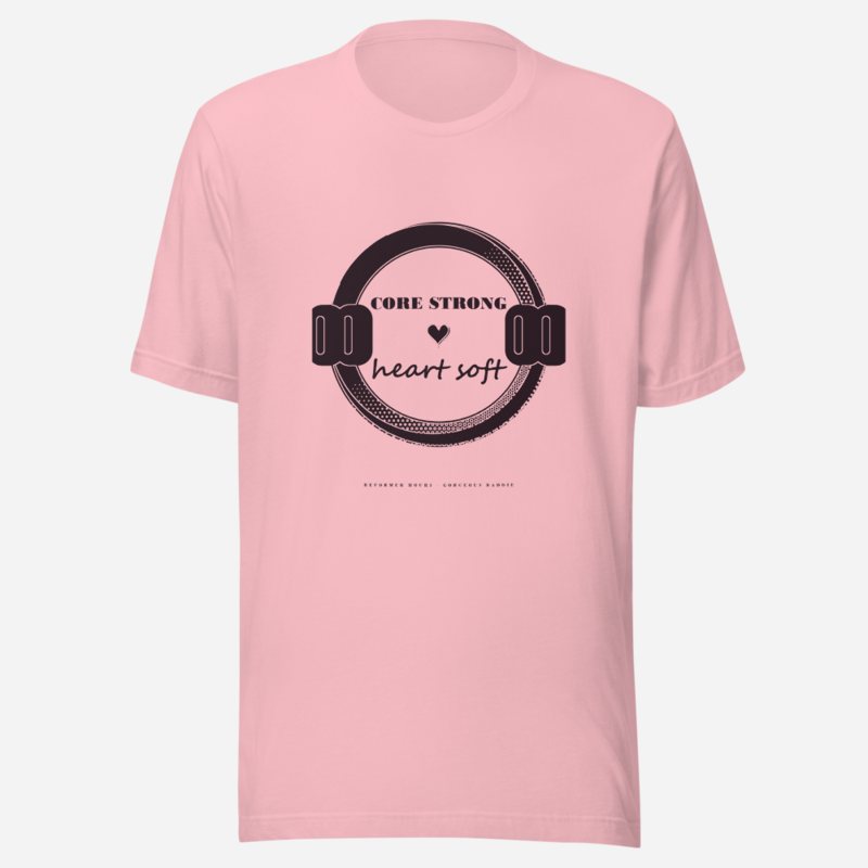 Gorgeous Baddie Core Strong Heart Soft Boutique Tee Pink