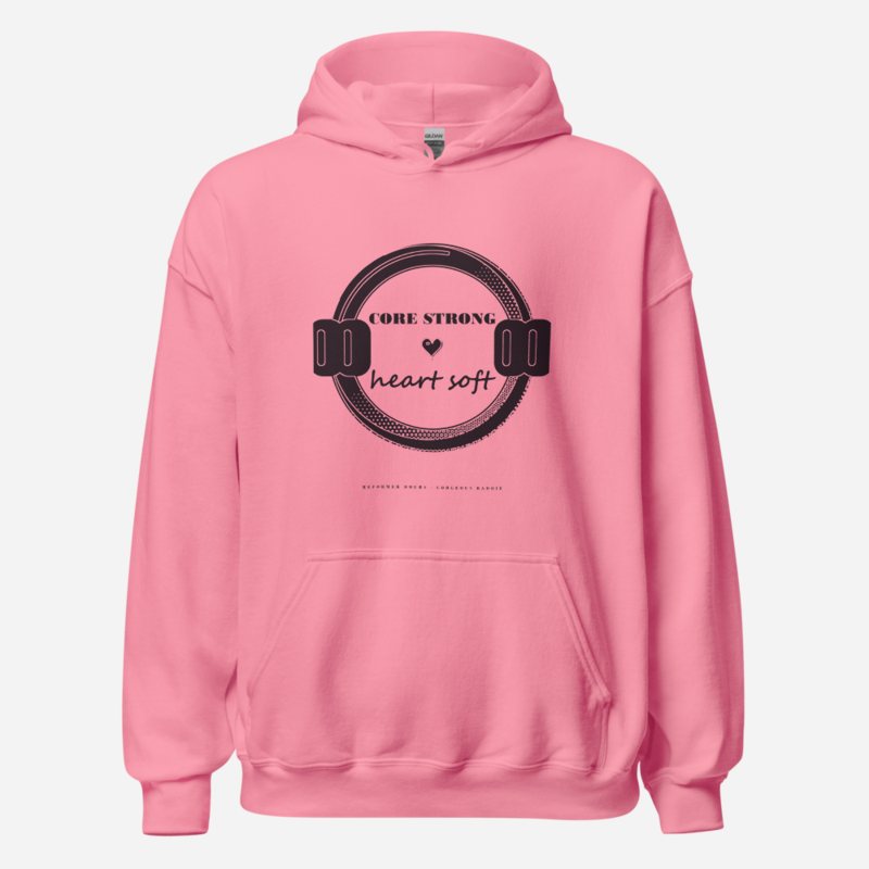 Gorgeous Baddie Core Strong Heart Soft Boutique Hoodie White in Azalea