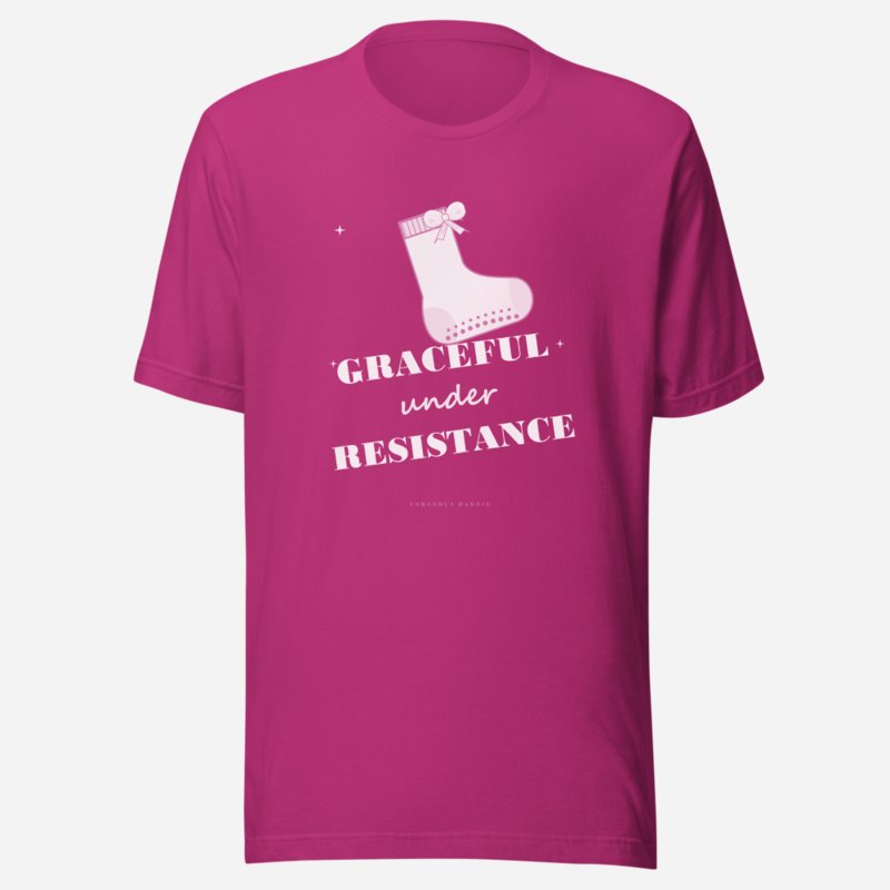 Gorgeous Baddie Graceful Under Resistance Boutique Tee Berry