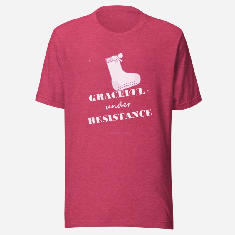 Gorgeous Baddie Graceful Under Resistance Boutique Tee in Heather Raspberry