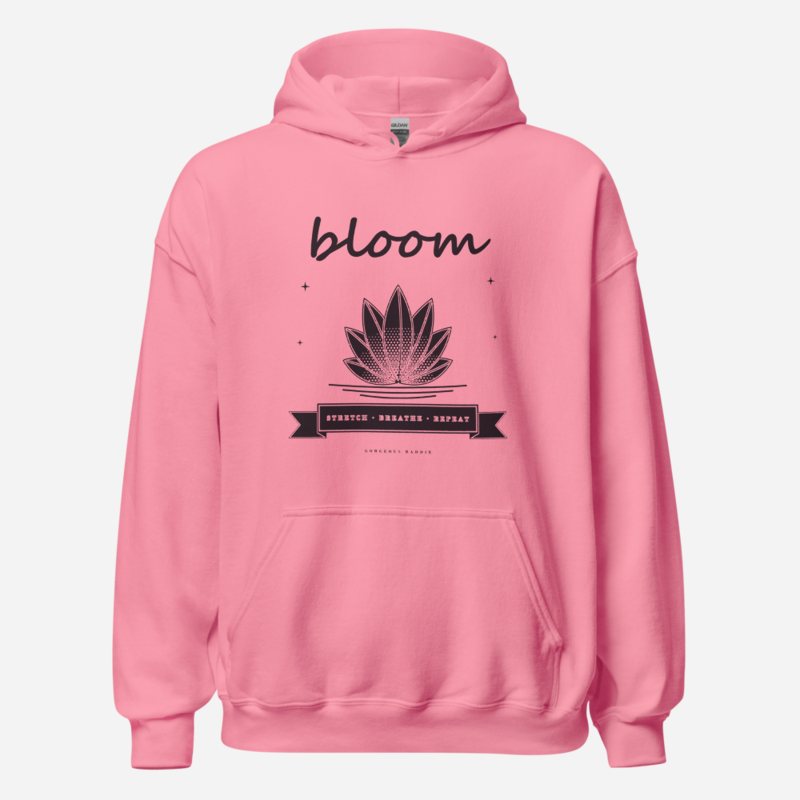 Gorgeous Baddie Stretch Breathe Bloom Boutique Hoodie White in Azalea