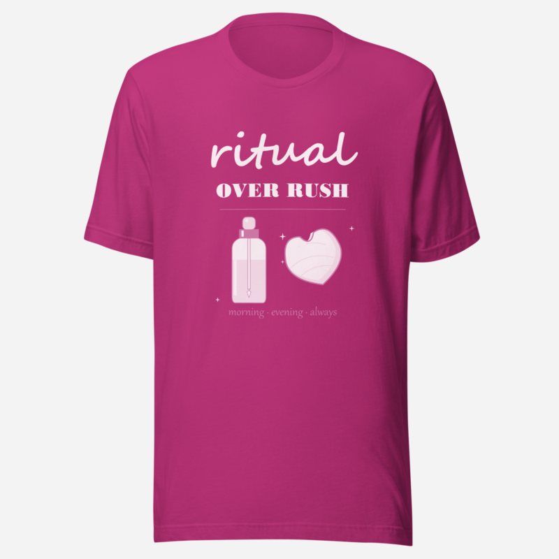 Gorgeous Baddie Ritual Over Rush Boutique Tee in Berry