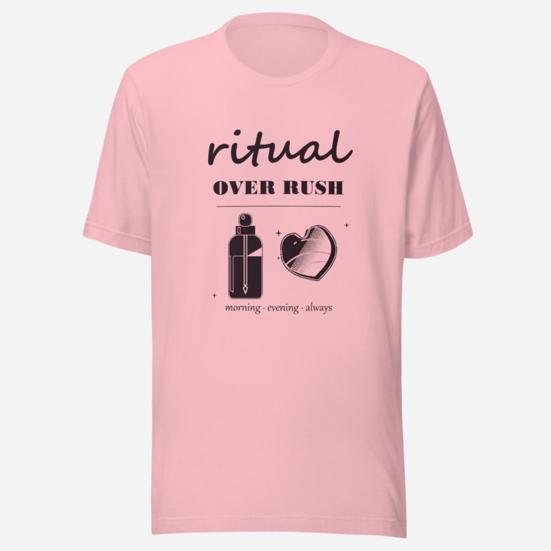 Gorgeous Baddie Ritual Over Rush Boutique Tee White in Pink