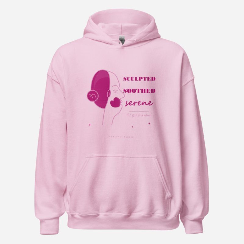 Gorgeous Baddie Sculpted Soothed Serene Boutique Hoodie Light Pink