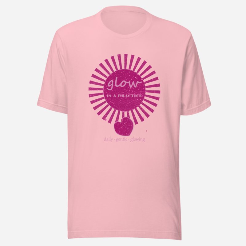 Gorgeous Baddie Glow Is A Practice Boutique Tee Pink