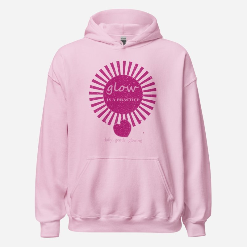 Gorgeous Baddie Glow Is A Practice Boutique Hoodie in Light Pink