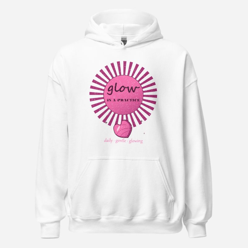 Gorgeous Baddie Glow Is A Practice Boutique Hoodie White in White