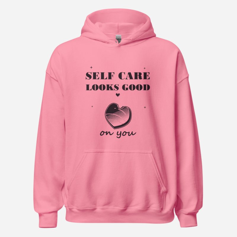 Gorgeous Baddie Self Care Looks Good On You Hoodie in Azalea