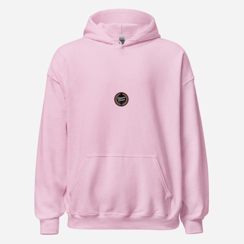 Gorgeous Baddie Rose Crest Hoodie Light Pink