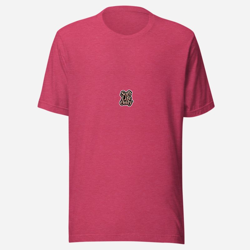 Gorgeous Baddie Soft Life Only Tee in Heather Raspberry