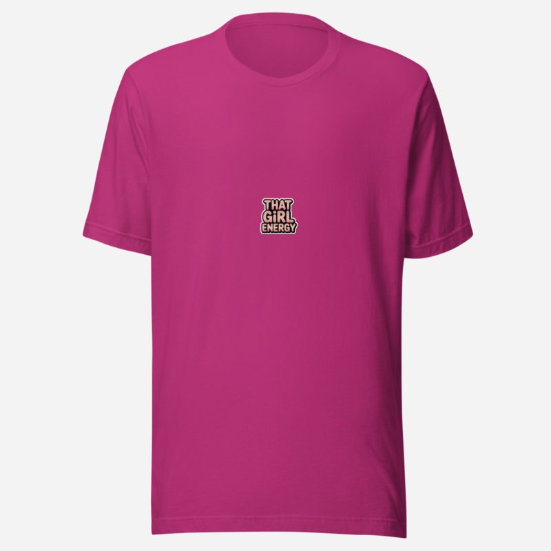 Gorgeous Baddie That Girl Energy Tee in Berry