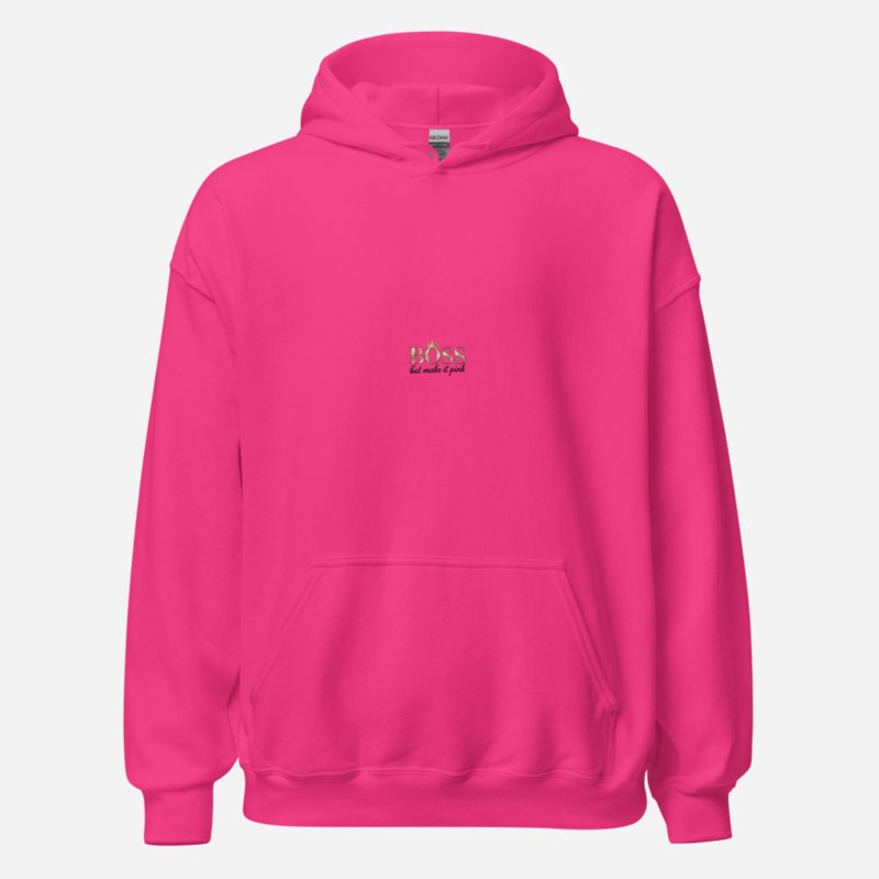 Gorgeous Baddie Boss But Make It Pink Hoodie Heliconia