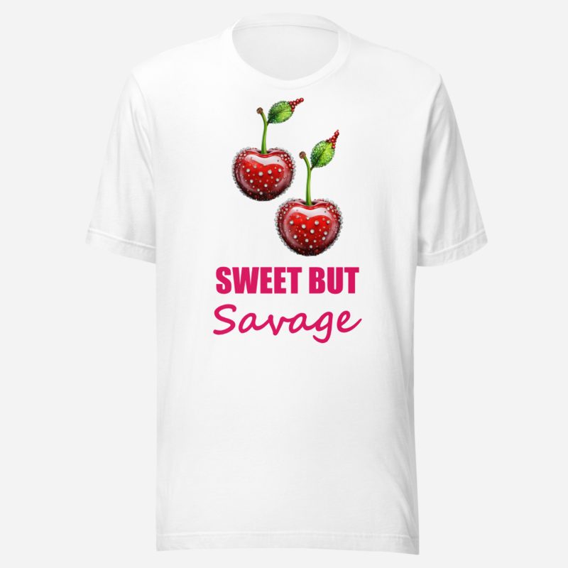 Gorgeous Baddie Sweet But Savage Tee in White