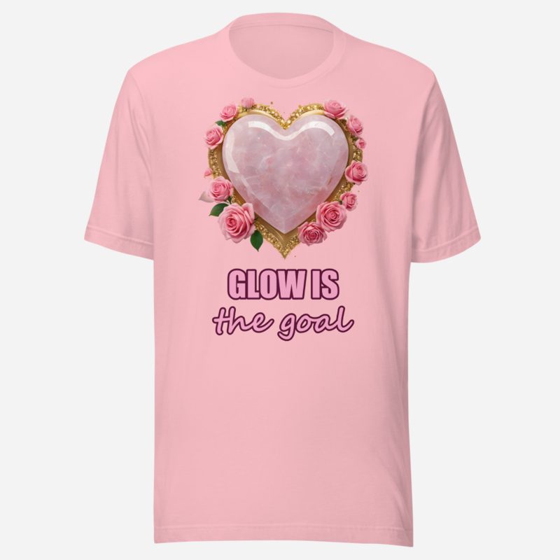 Gorgeous Baddie Glow Is The Goal Tee in Pink