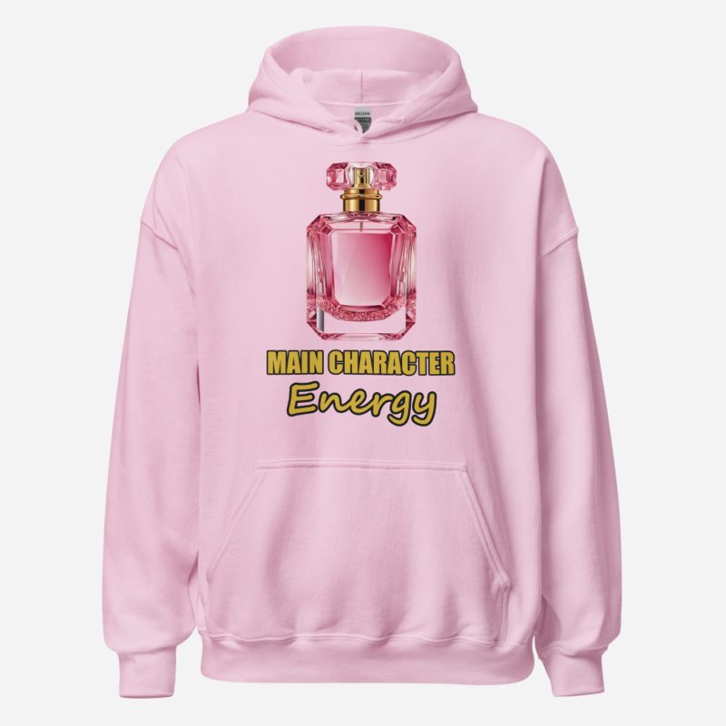 Gorgeous Baddie Main Character Perfume Hoodie in Light Pink