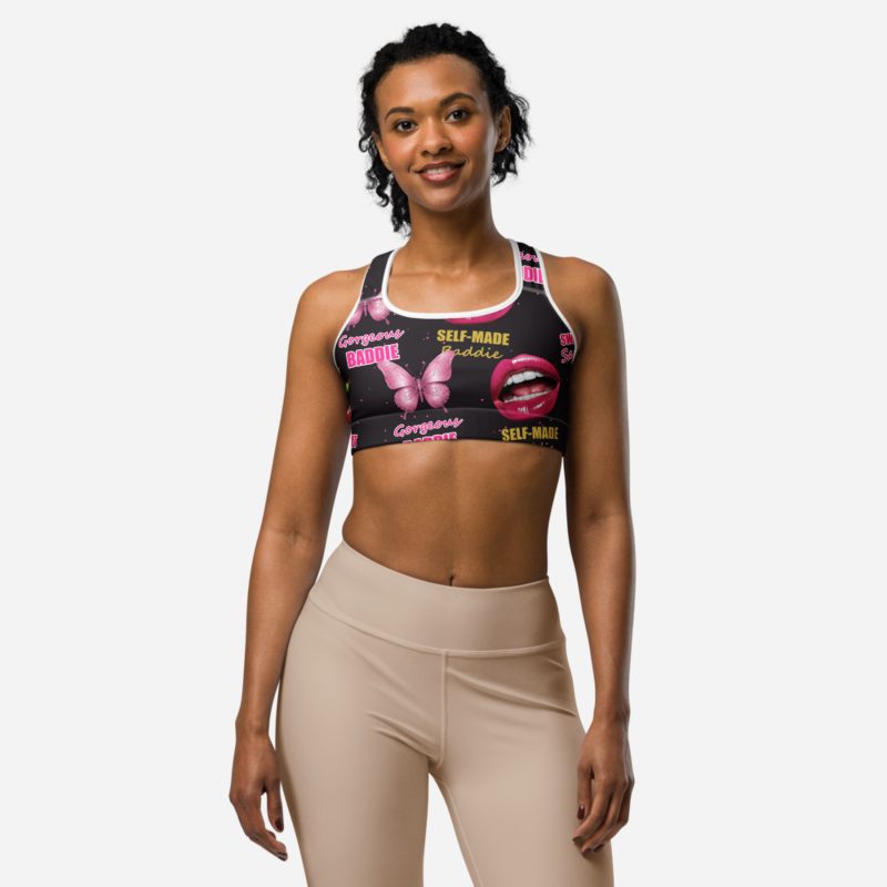 Gorgeous Baddie Midnight Glam Sports Bra