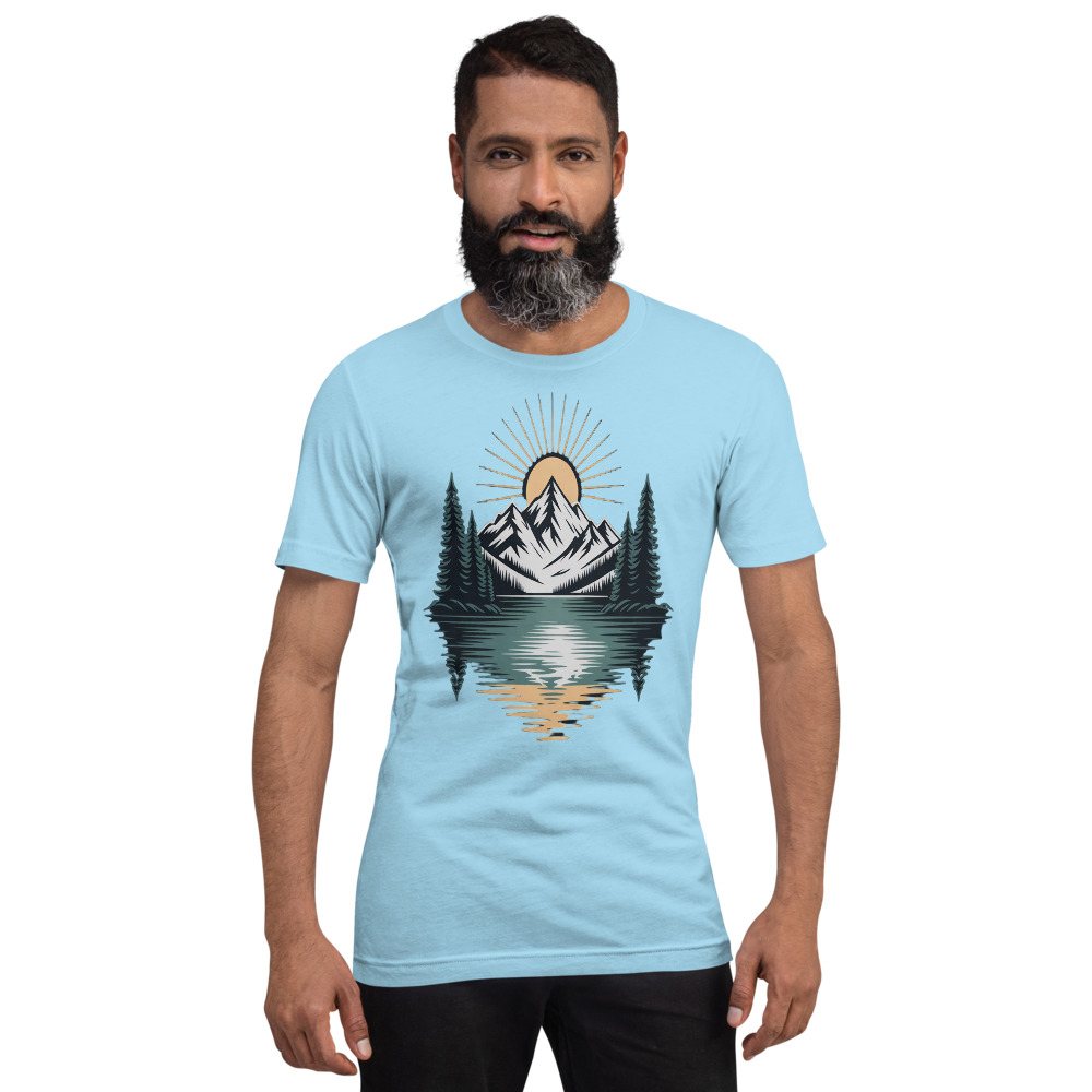 Geographical Effect Mountain Lake Tee Front