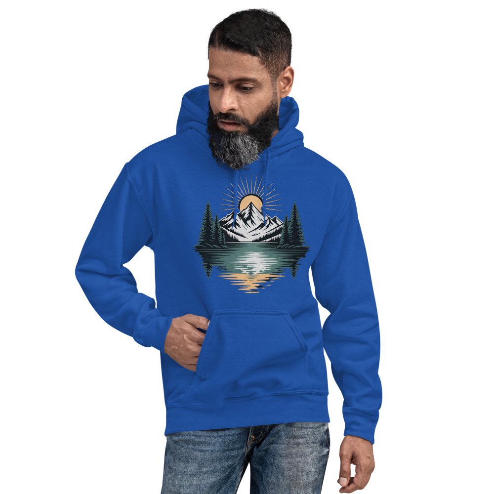 Geographical Effect Mountain Lake Hoodie Front