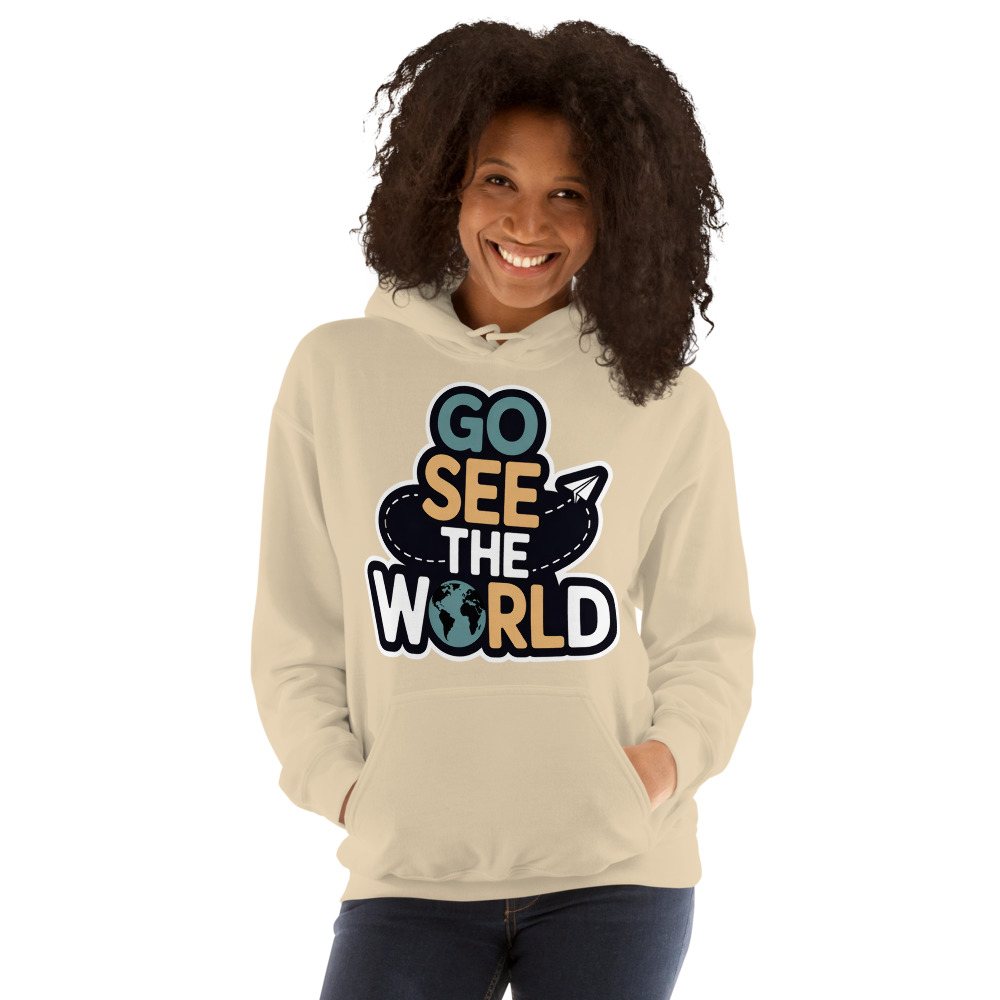 Geographical Effect Go See The World Hoodie Front