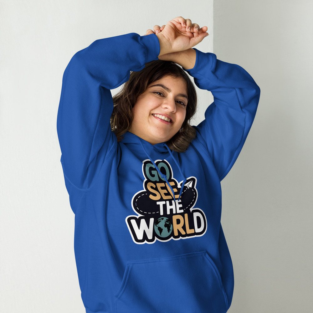 Geographical Effect Go See The World Hoodie Front