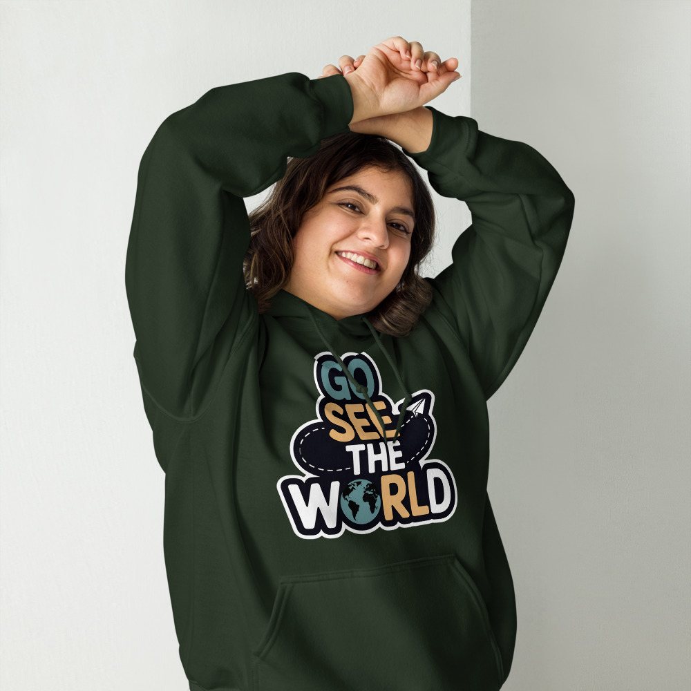 Geographical Effect Go See The World Hoodie Front