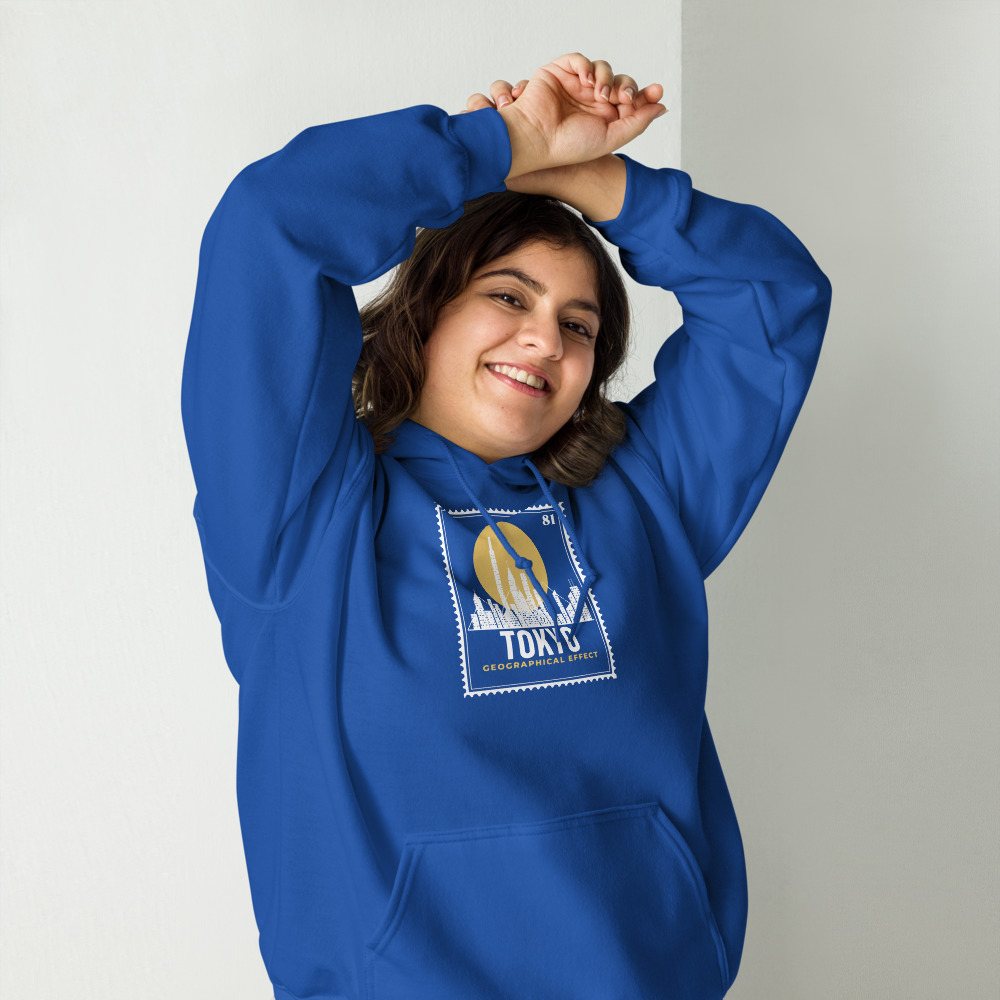 Geographical Effect Tokyo Stamp Hoodie Front