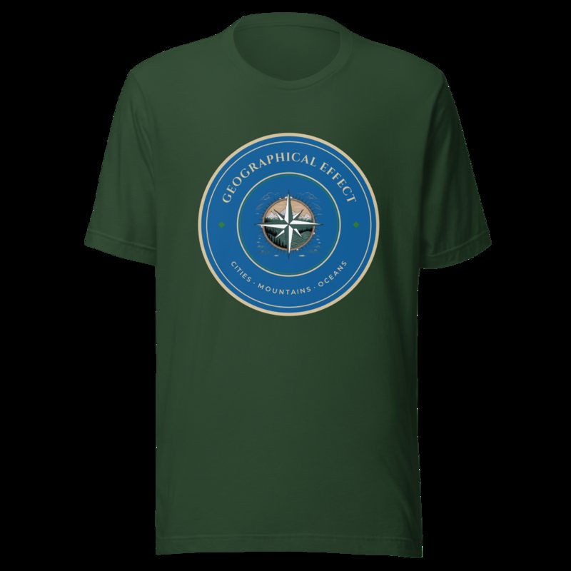 Geographical Effect Compass Crest Tee Forest