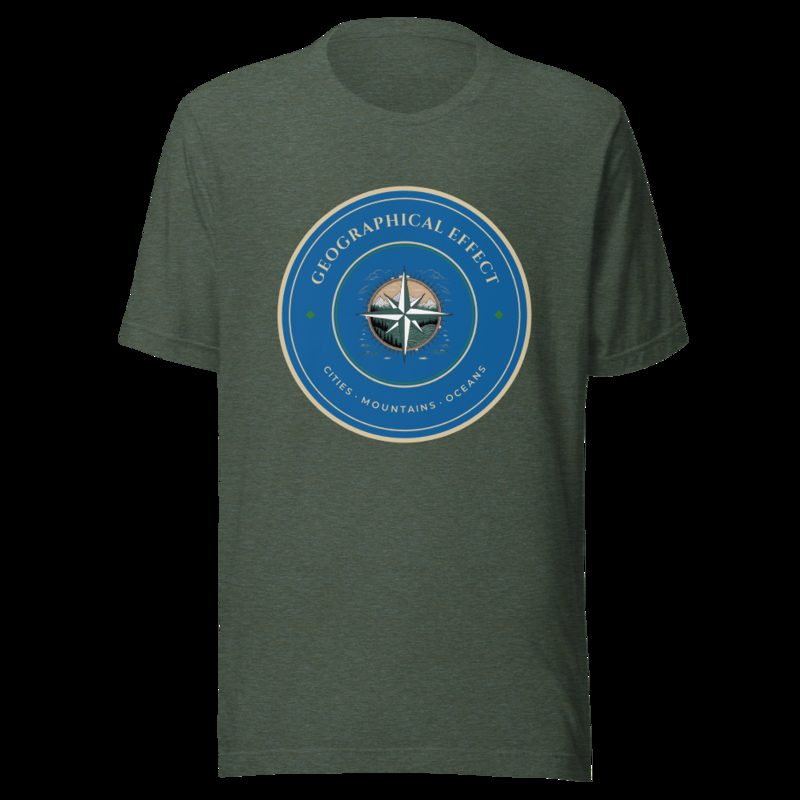 Geographical Effect Compass Crest Tee Heather Forest