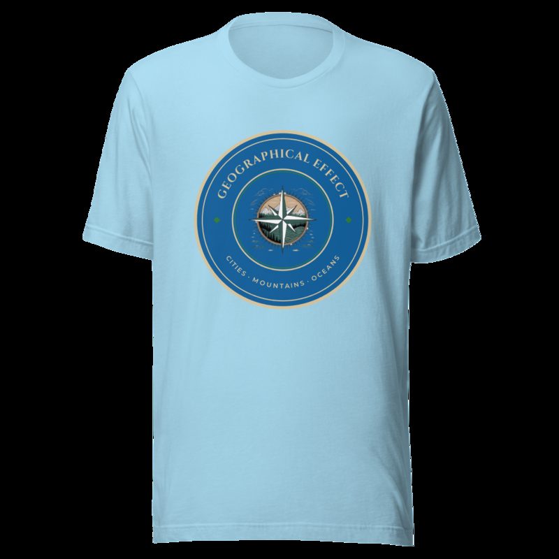 Geographical Effect Compass Crest Tee Ocean Blue