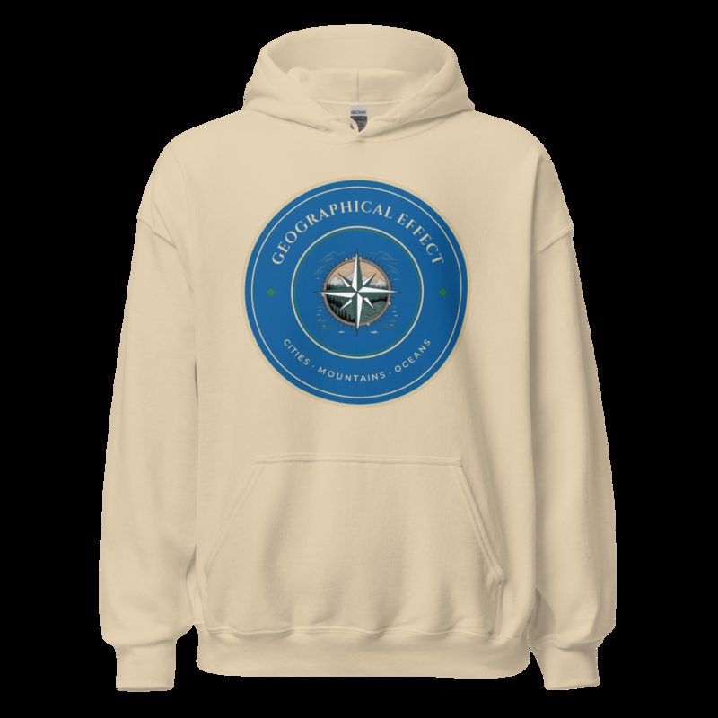 Geographical Effect Compass Crest Hoodie Sand