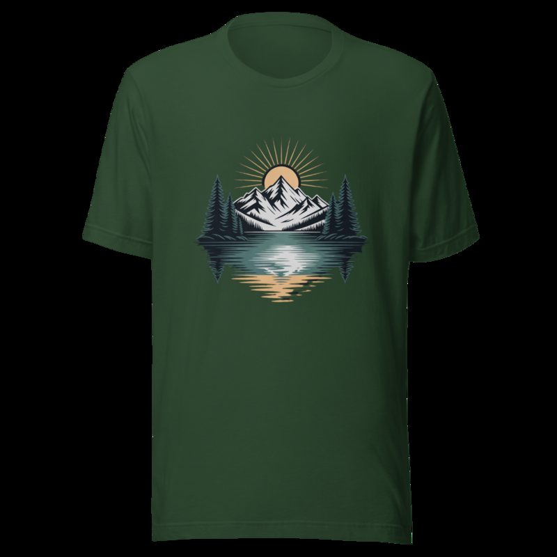 Geographical Effect Mountain Lake Tee Forest