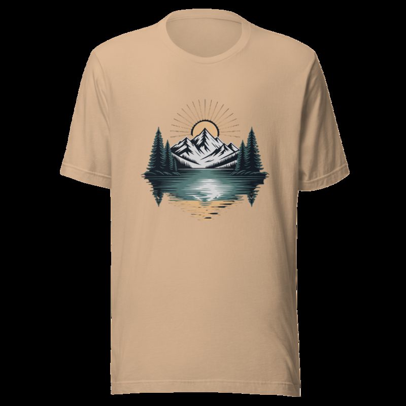 Geographical Effect Mountain Lake Tee Tan