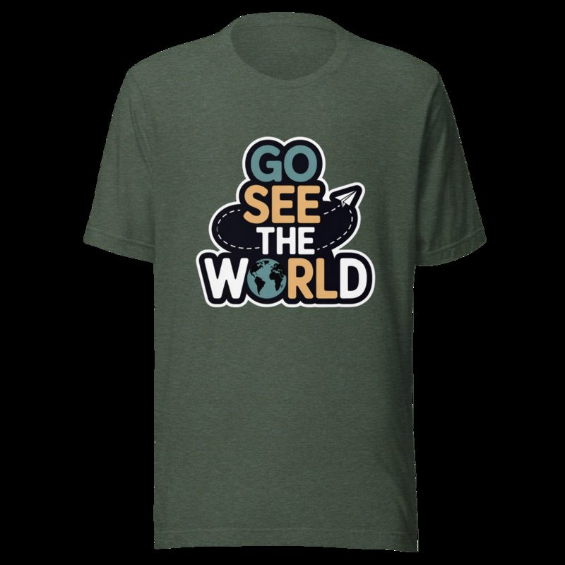 Geographical Effect Go See The World Tee Heather Forest