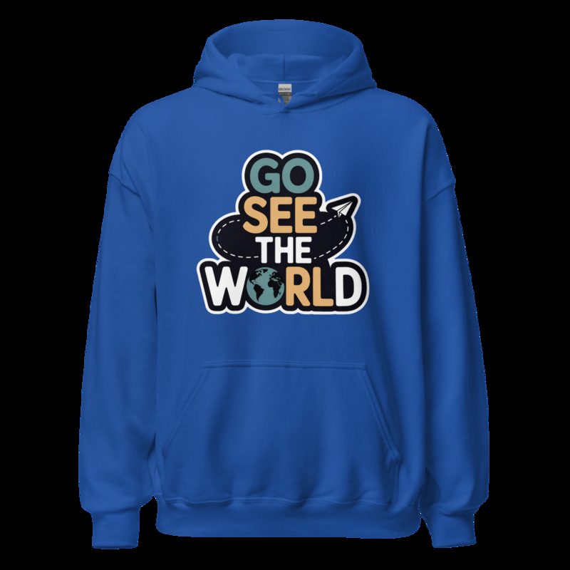 Geographical Effect Go See The World Hoodie Royal